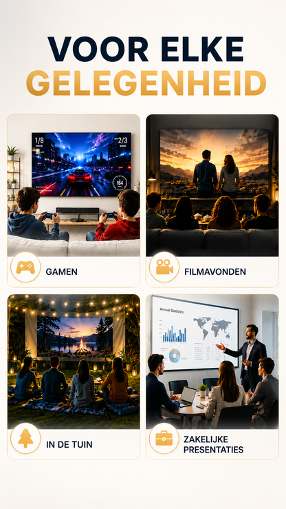 LUGOFLIX GOLD 4K CINEMA - Premium Thuisbioscoop met Short-Throwlens