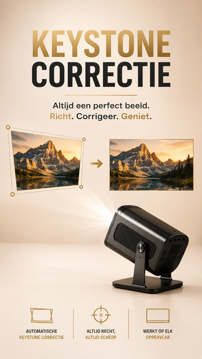 LUGOFLIX HY92 Smart Mini Beamer – Draagbare 1080p Projector met 4K Support